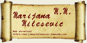 Marijana Milešević vizit kartica